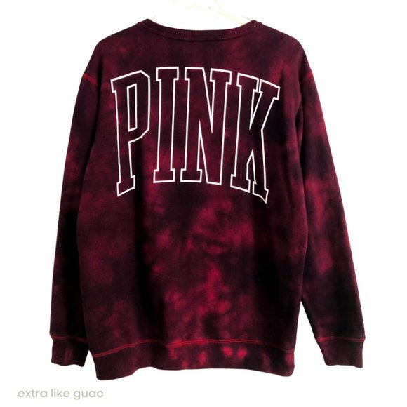 PINK Victoria's Secret Tops - PINK by Victoria's Secret Purple Bleach Sweatshirt